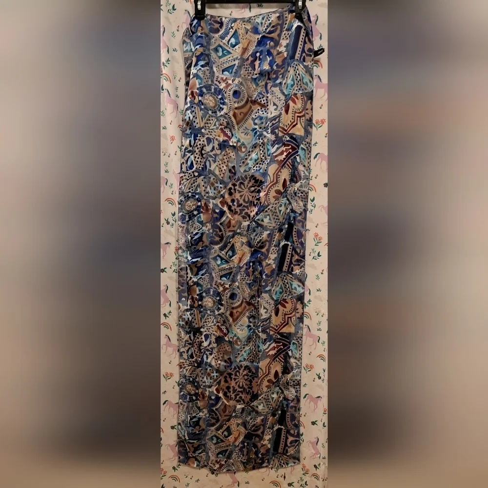 NWOT Vintage Brochier Soieries Paisley Silk Neutral Boho Casual Prep Scarf Wrap - Picture 5 of 9